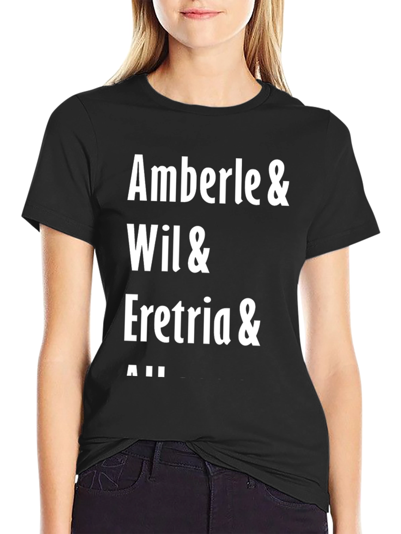 Amberle Wil Eretria & All Black Graphic Tee