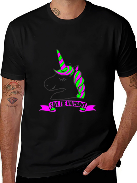 Save the Unicorns T-Shirt - Novelty Graphic Tee