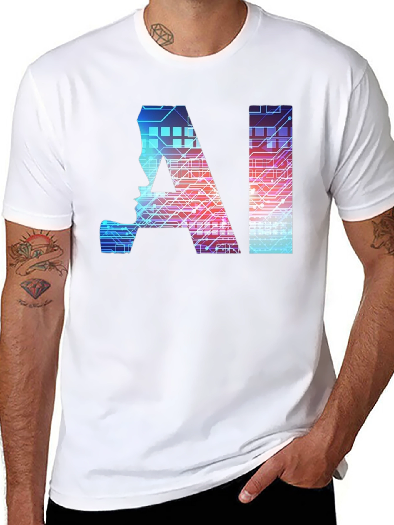 AI Mind T-Shirt - Circuit Board Design