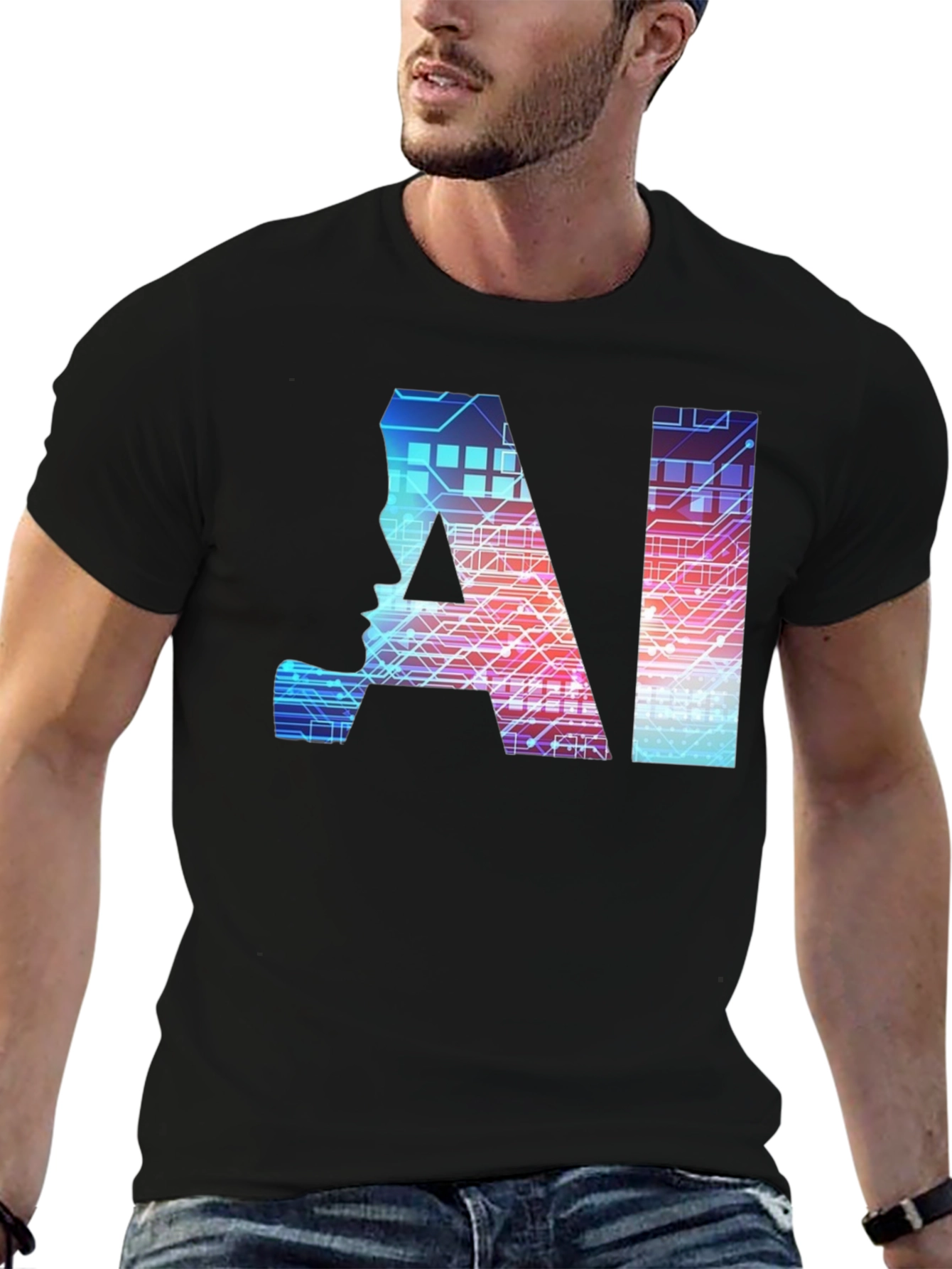 AI Mind T-Shirt - Circuit Board Design