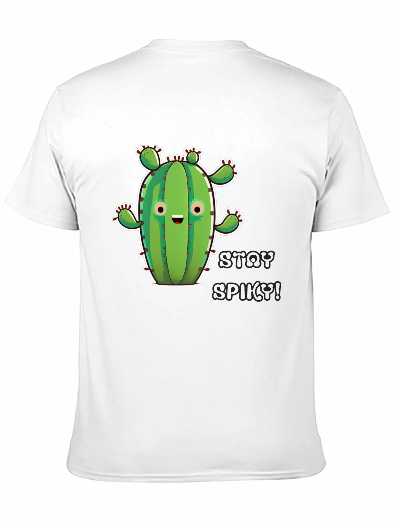 Stay Spiky Cactus Graphic T-Shirt - Black