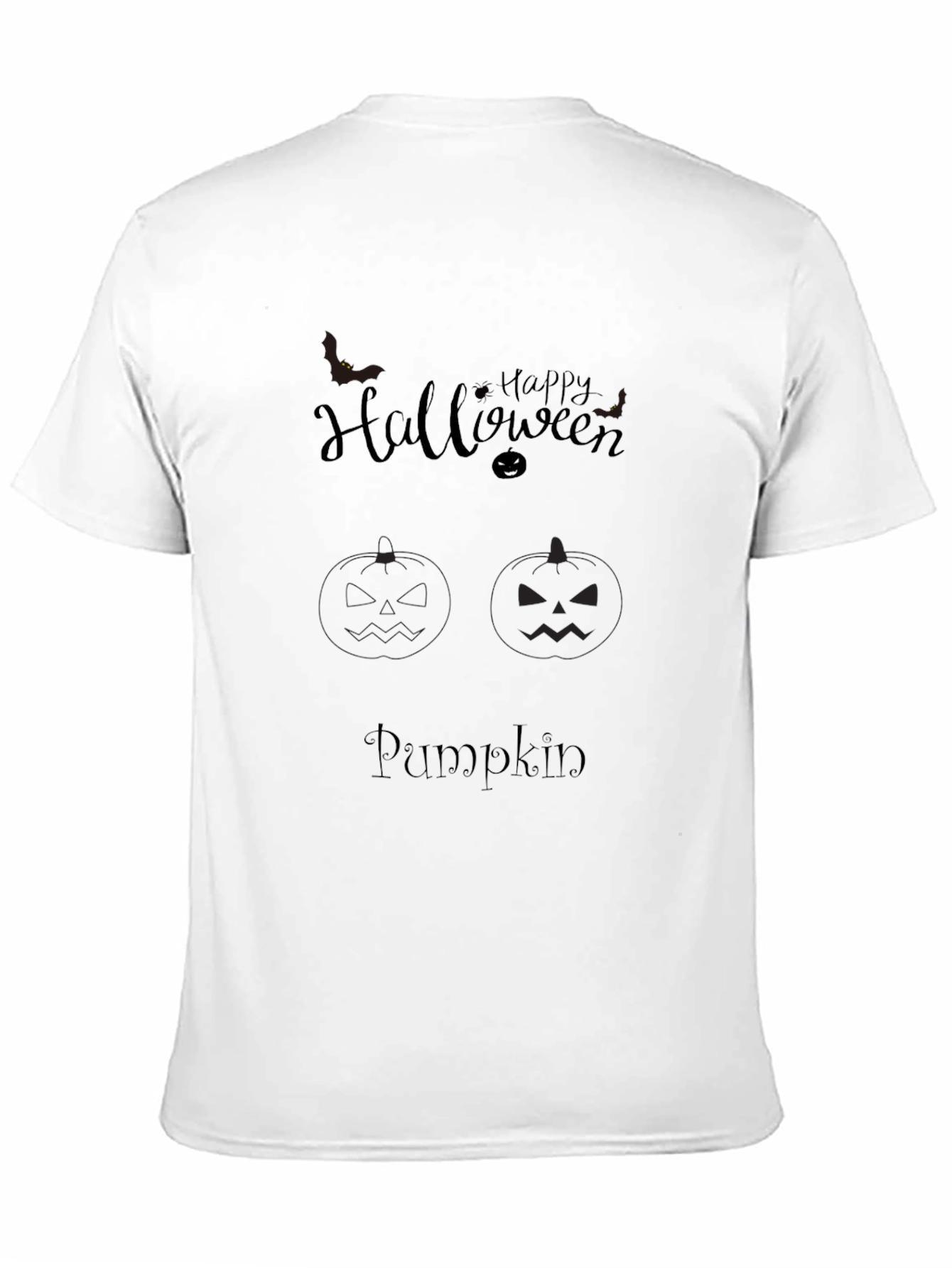 Halloween Pumpkin Graphic Tee - Mens Black T-Shirt