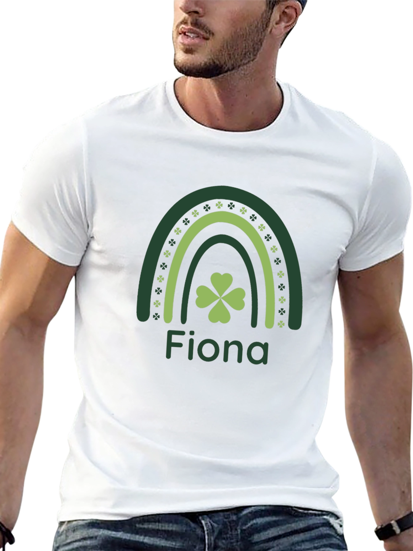 Fiona St. Patricks Day Rainbow Clover Tee