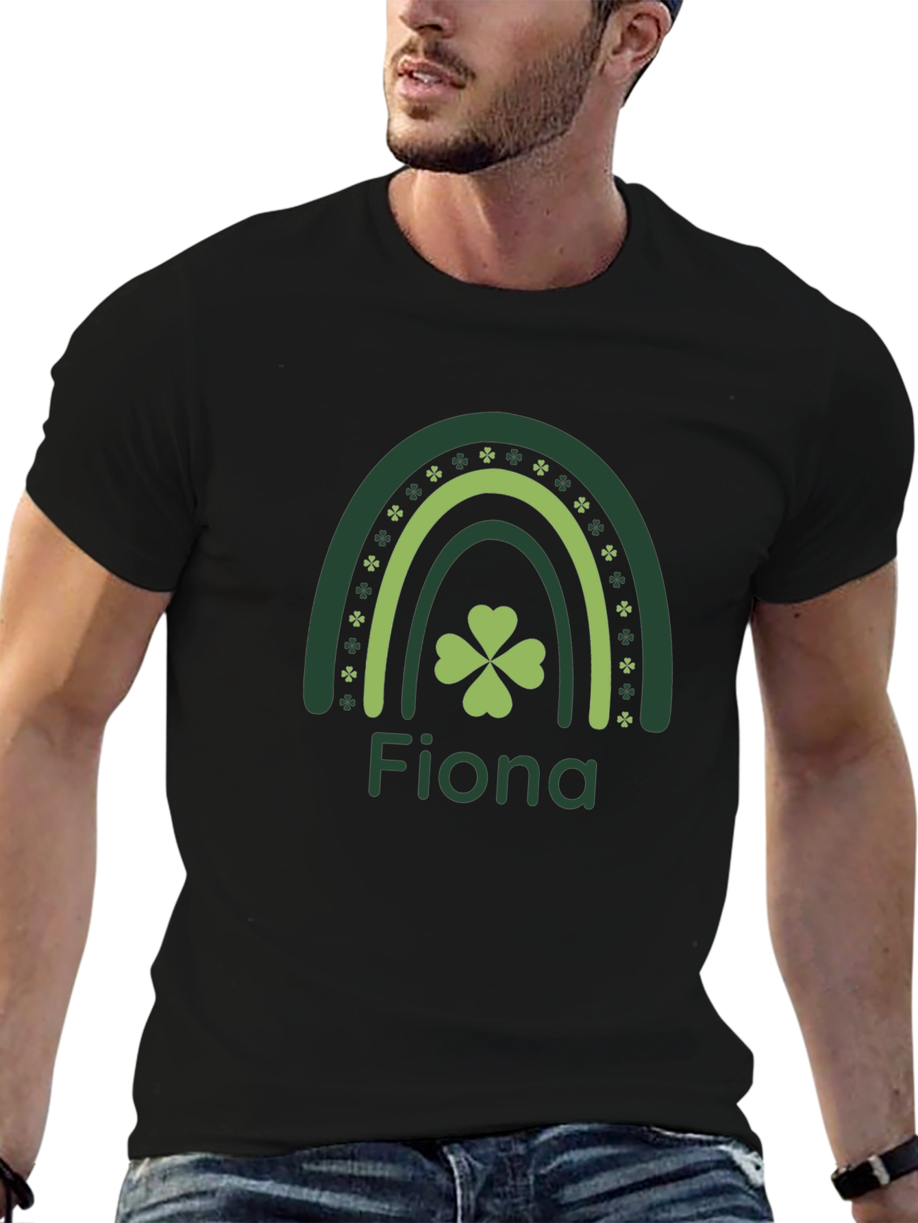 Fiona St. Patricks Day Rainbow Clover Tee