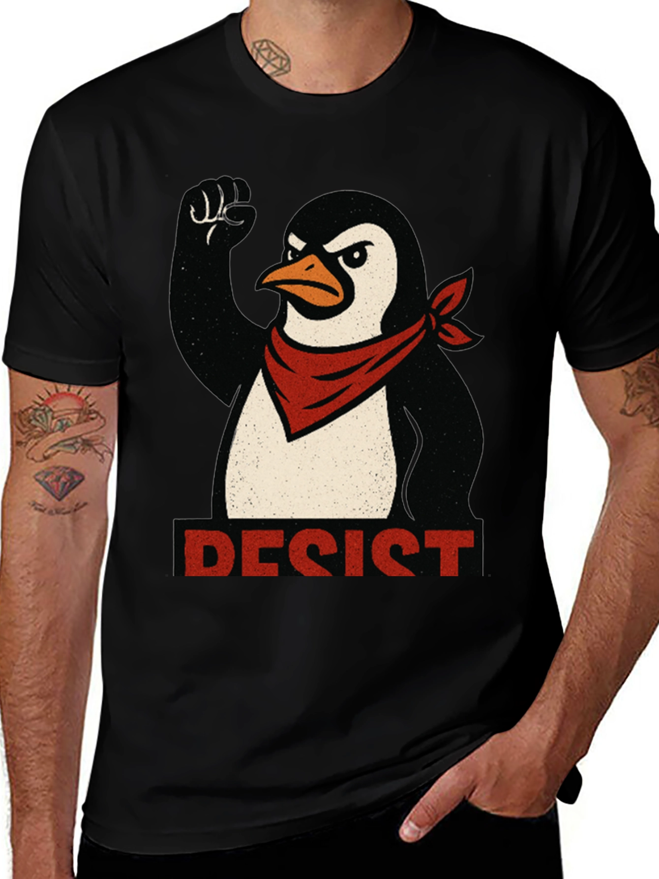 Resist Penguin T-Shirt - Political Protest Tee