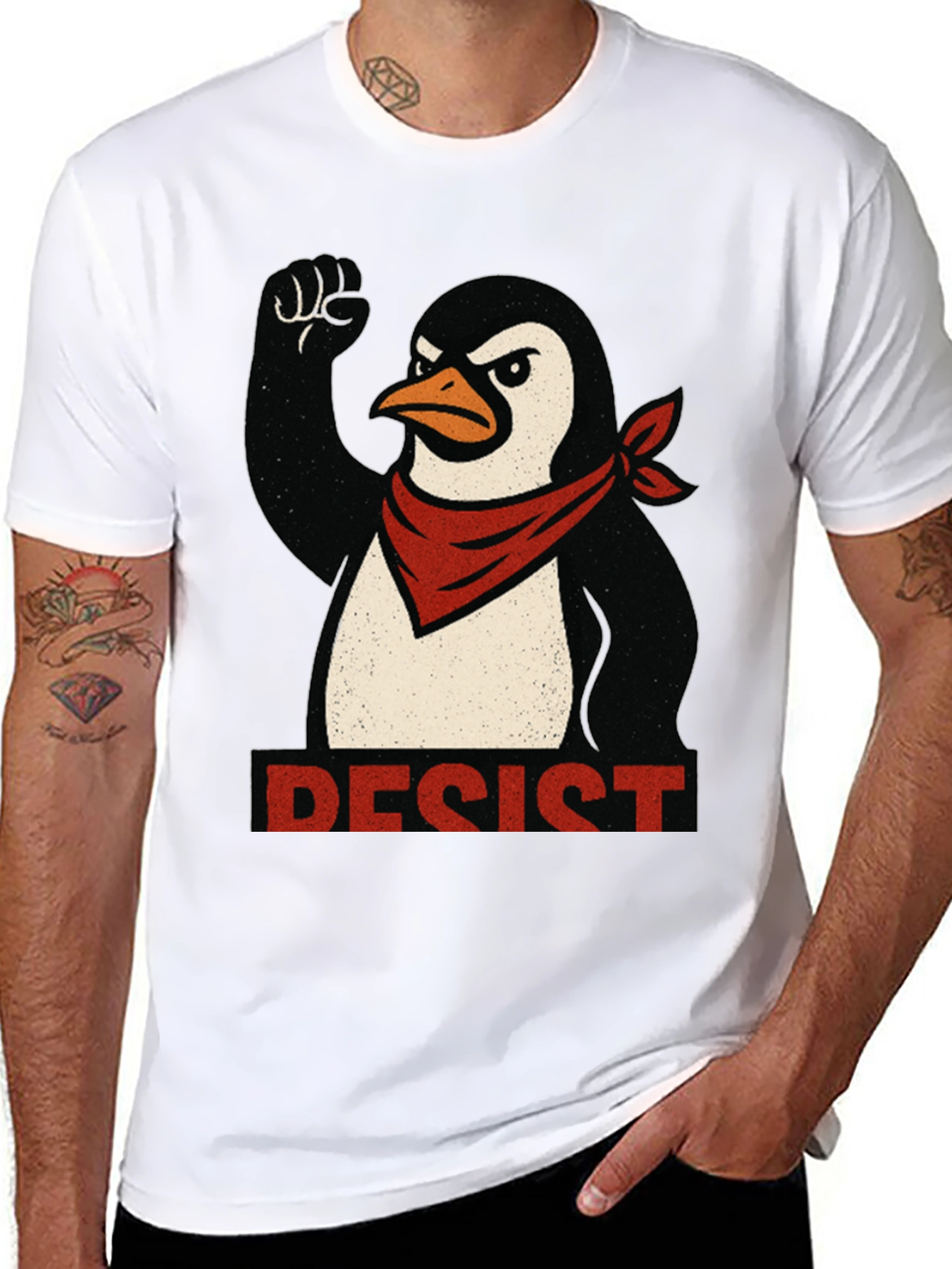 Resist Penguin T-Shirt - Political Protest Tee