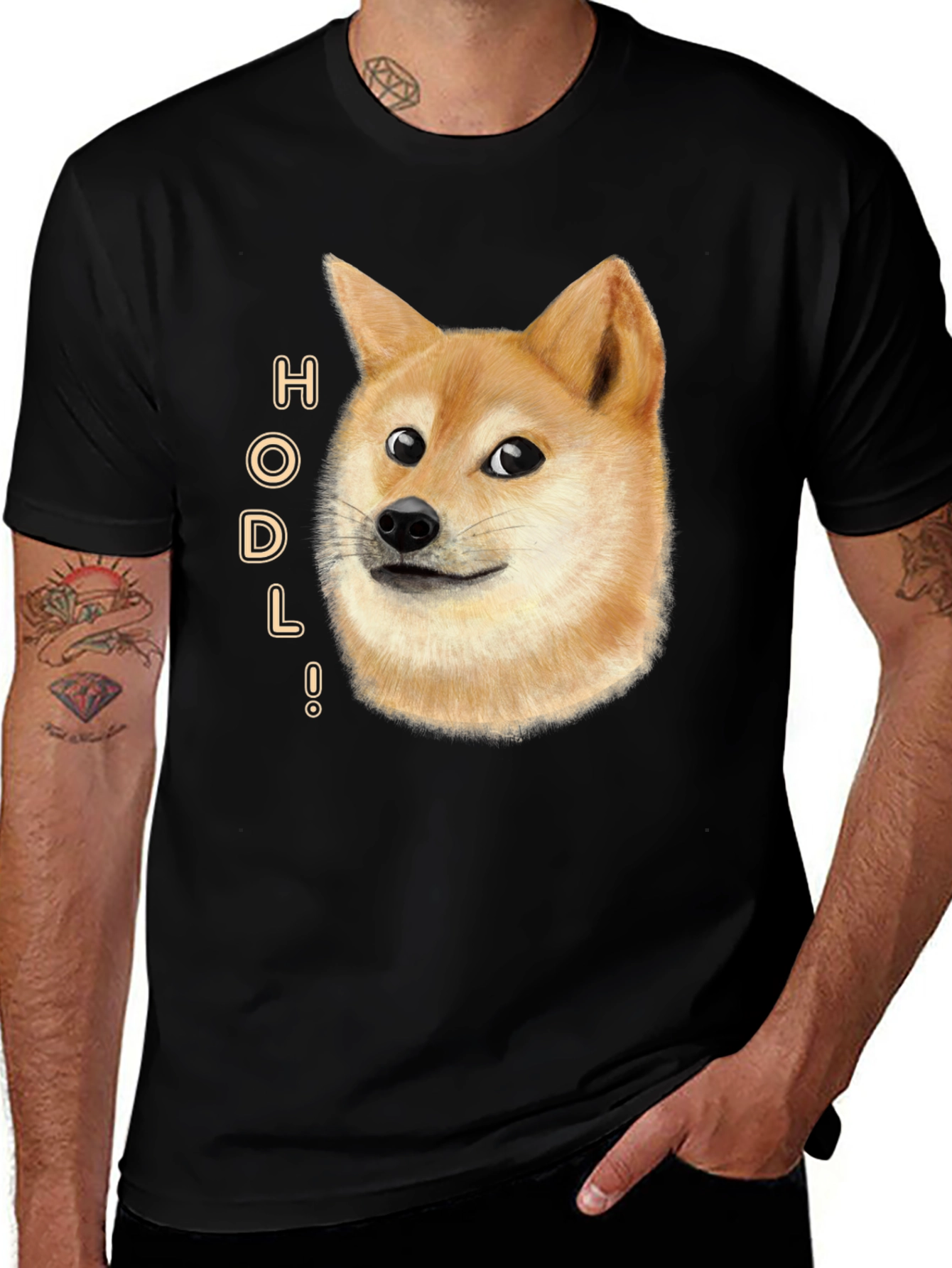 Doge HODL T-Shirt - Crypto Meme Tee