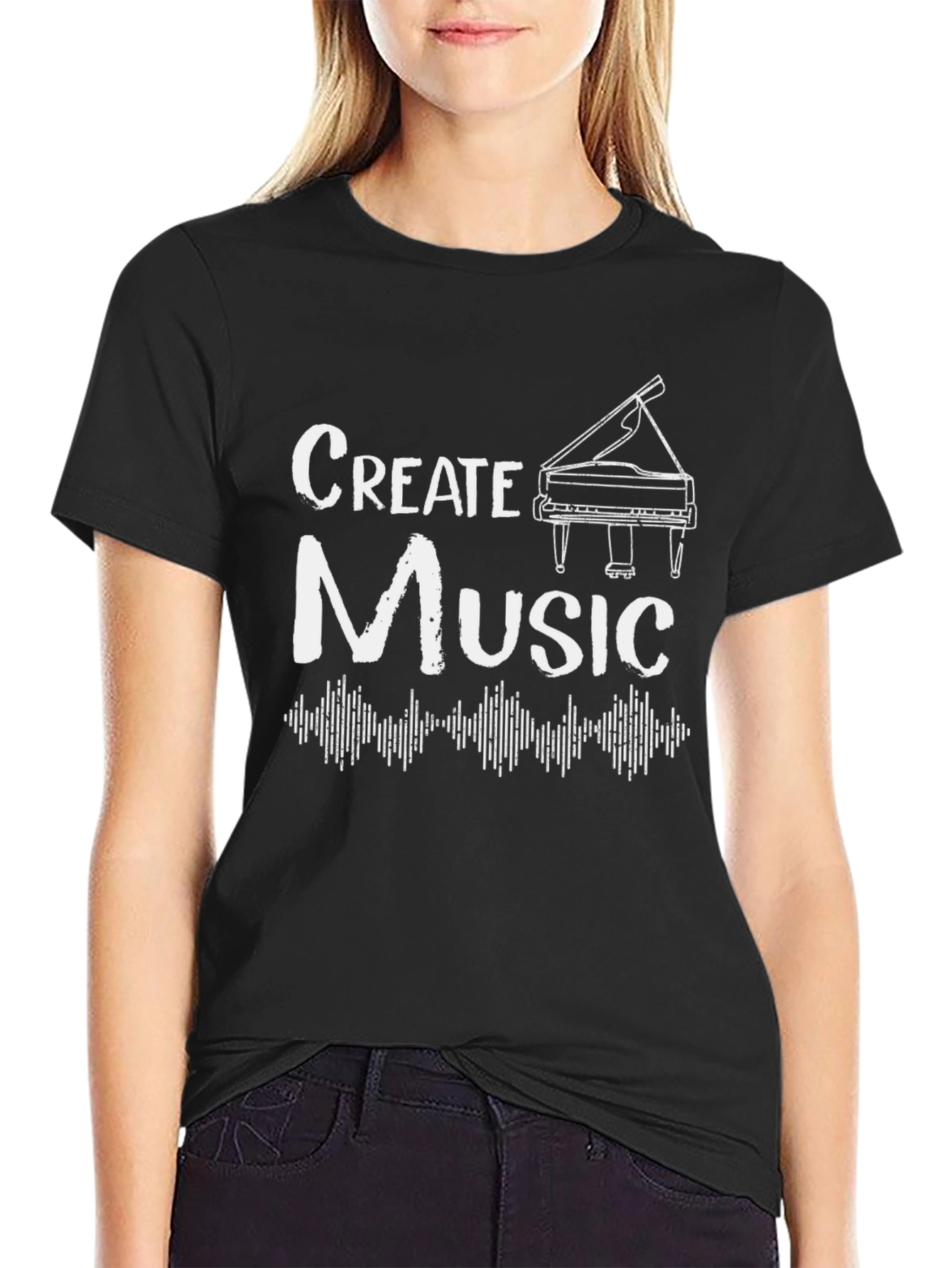 Create Music Piano Graphic T-Shirt