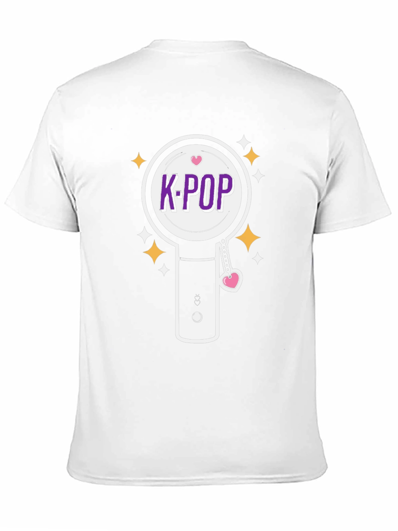 K-Pop Light Stick Graphic Tee - Black