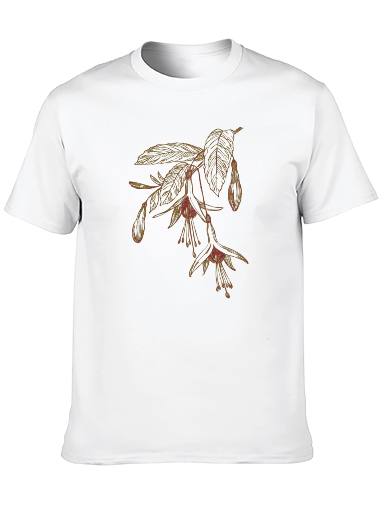 Floral Print T-Shirt - Classic Black Tee