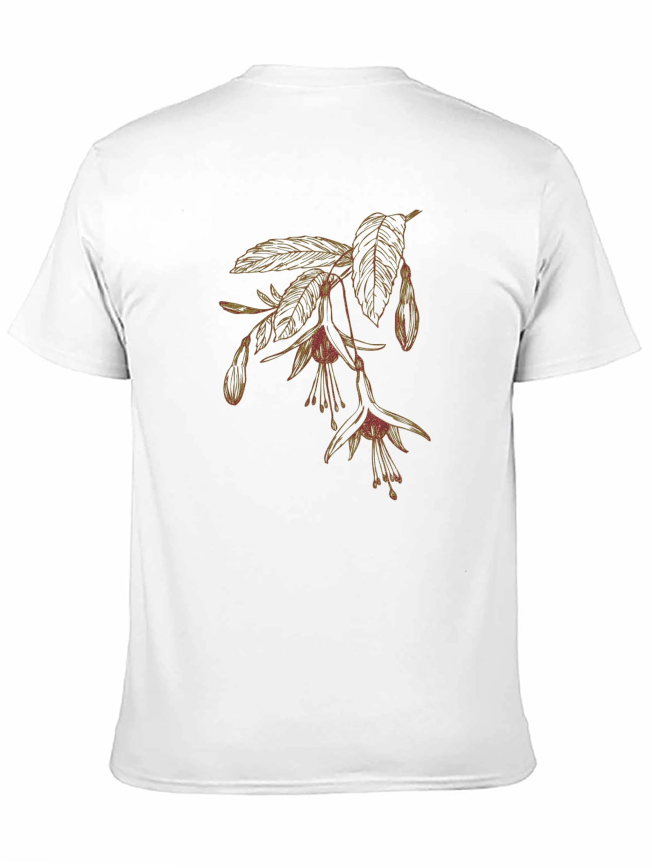 Floral Print T-Shirt - Classic Black Tee