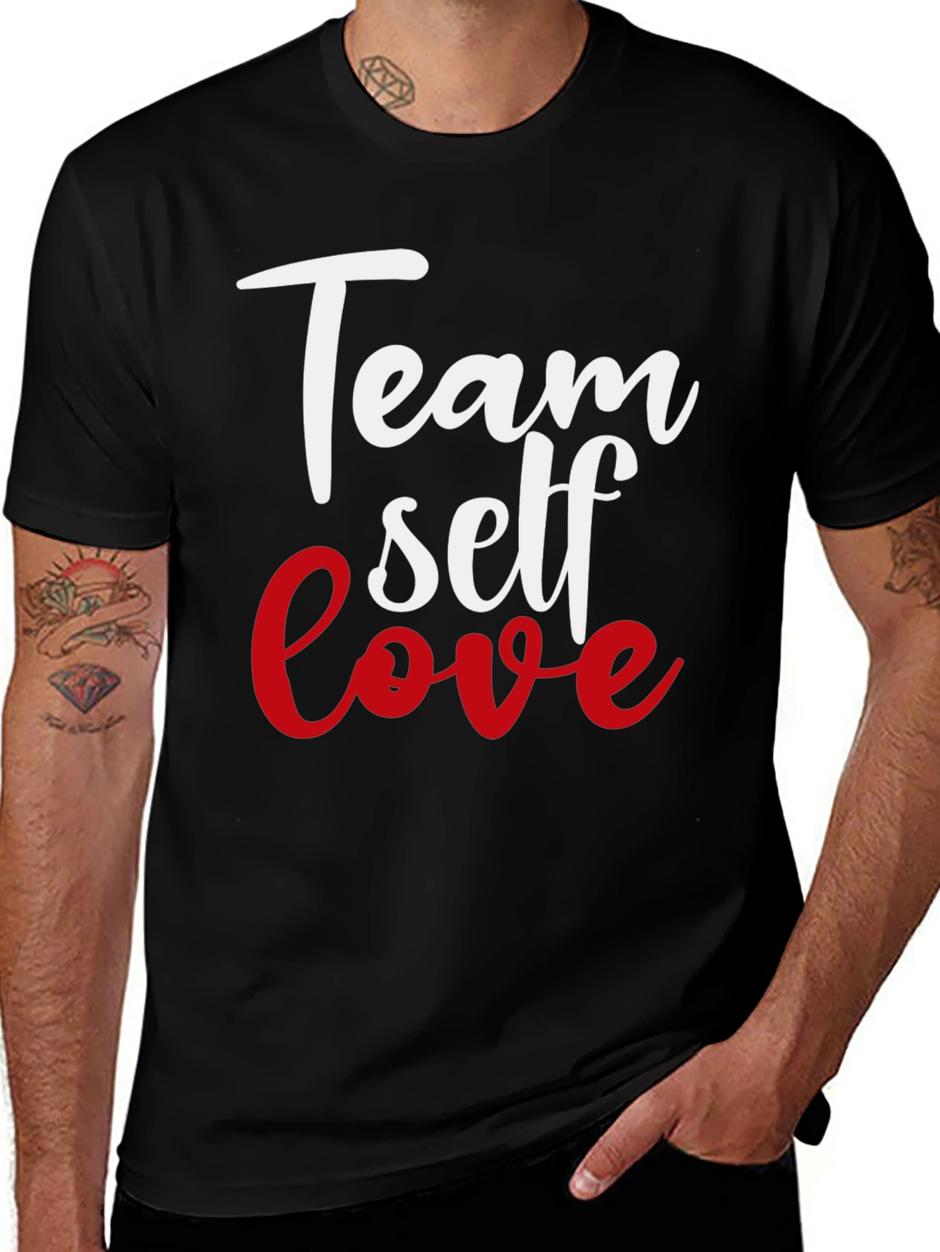 Team Self Love Graphic Tee - Black