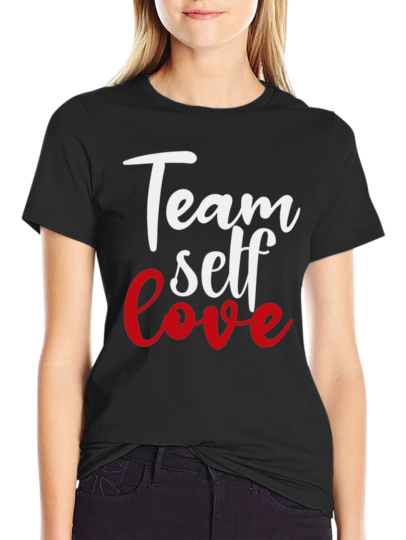 Team Self Love Graphic Tee - Black