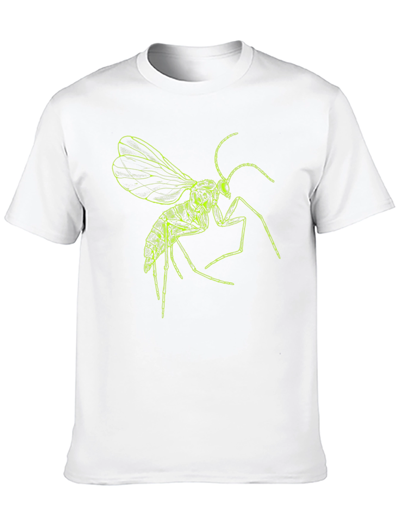 Black T-Shirt with Green Wasp Graphic