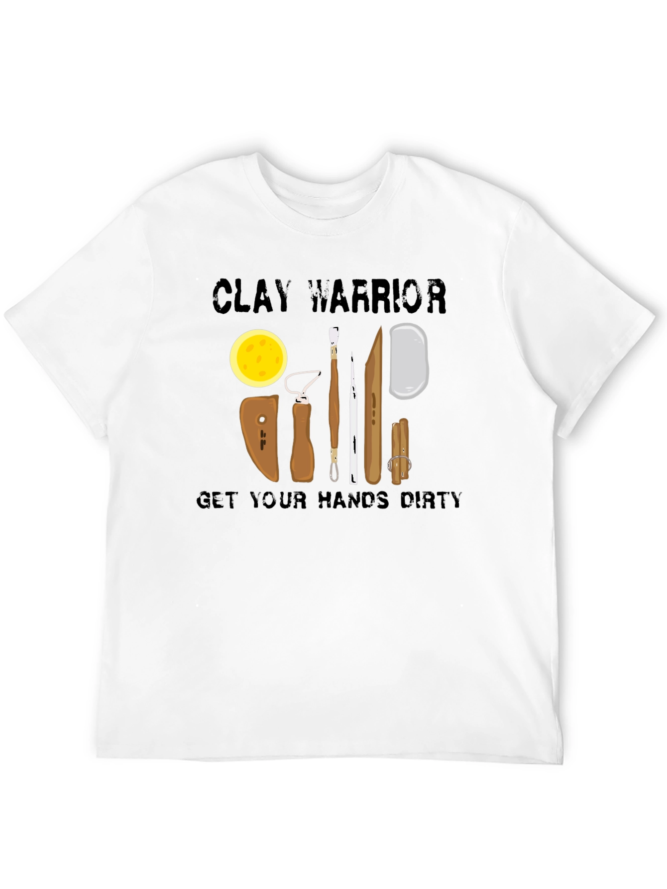 Clay Warrior T-Shirt - Pottery Tools Design