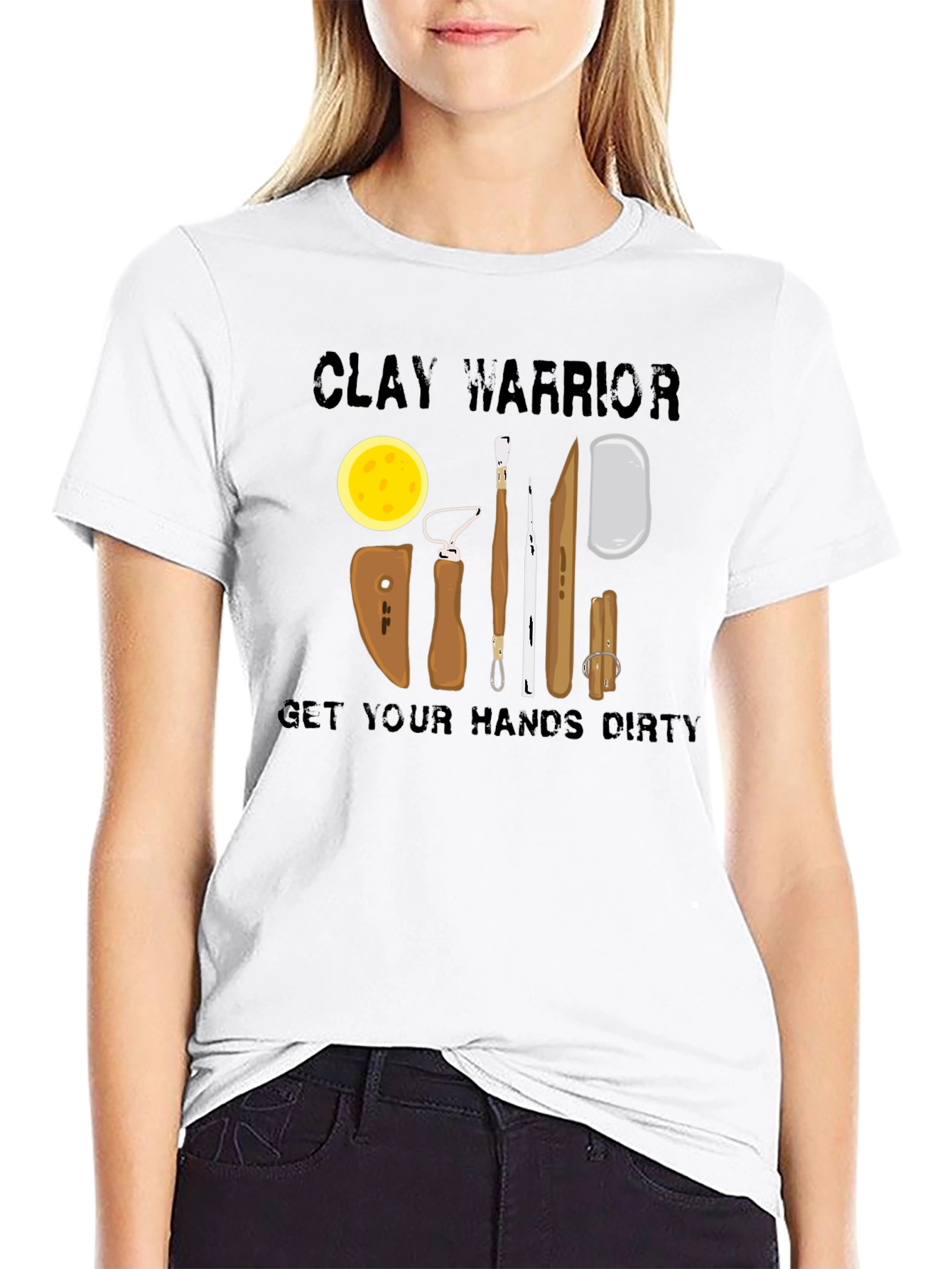 Clay Warrior T-Shirt - Pottery Tools Design