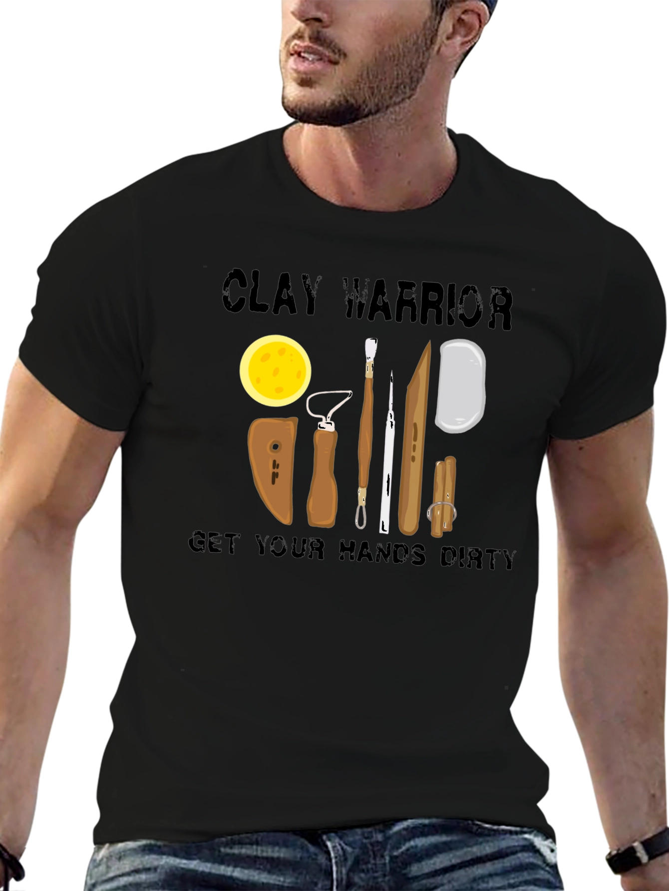 Clay Warrior T-Shirt - Pottery Tools Design