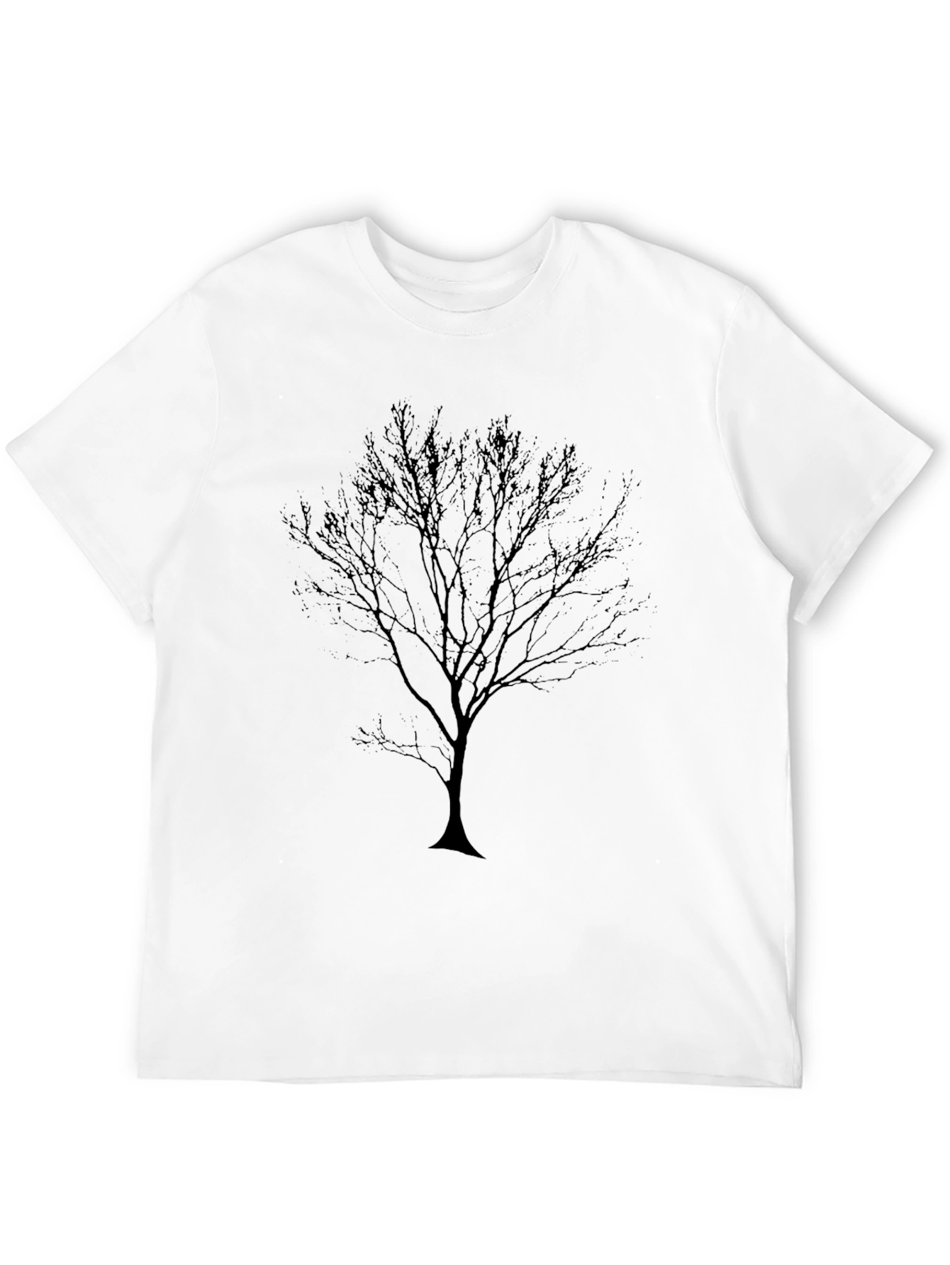 Mens Black Tree Graphic Tee - Casual Style