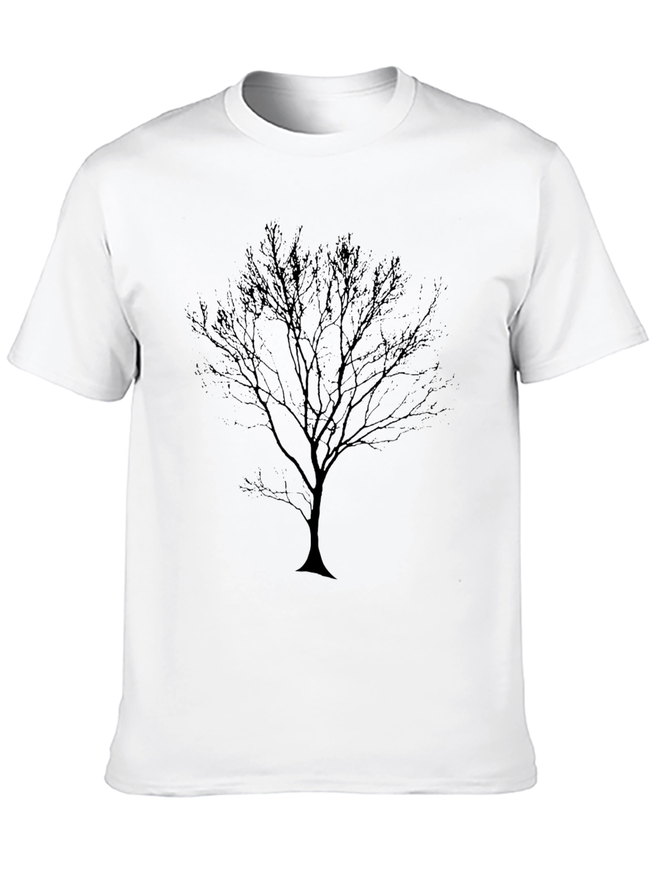 Mens Black Tree Graphic Tee - Casual Style