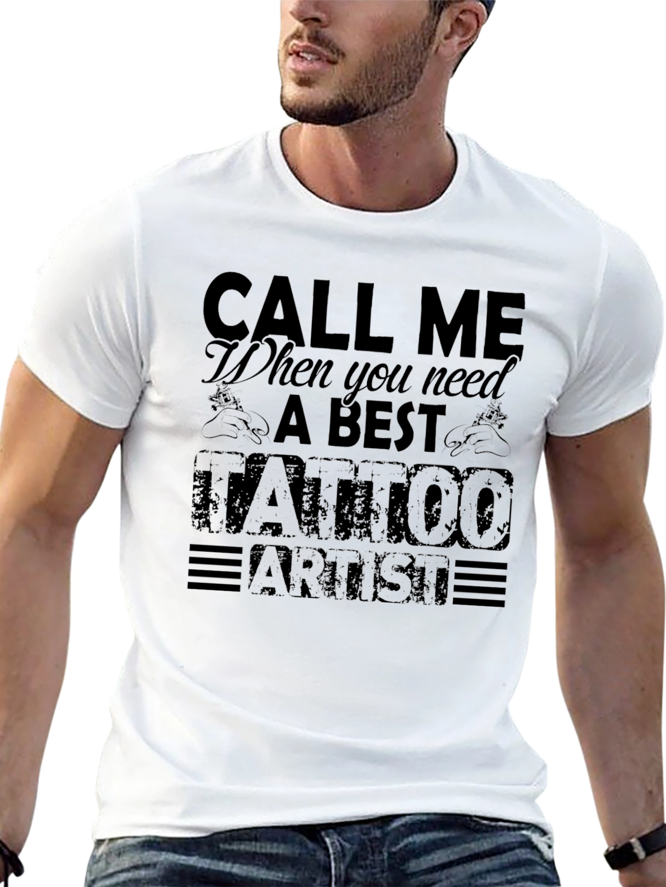 Call Me Tattoo Artist T-Shirt - Black