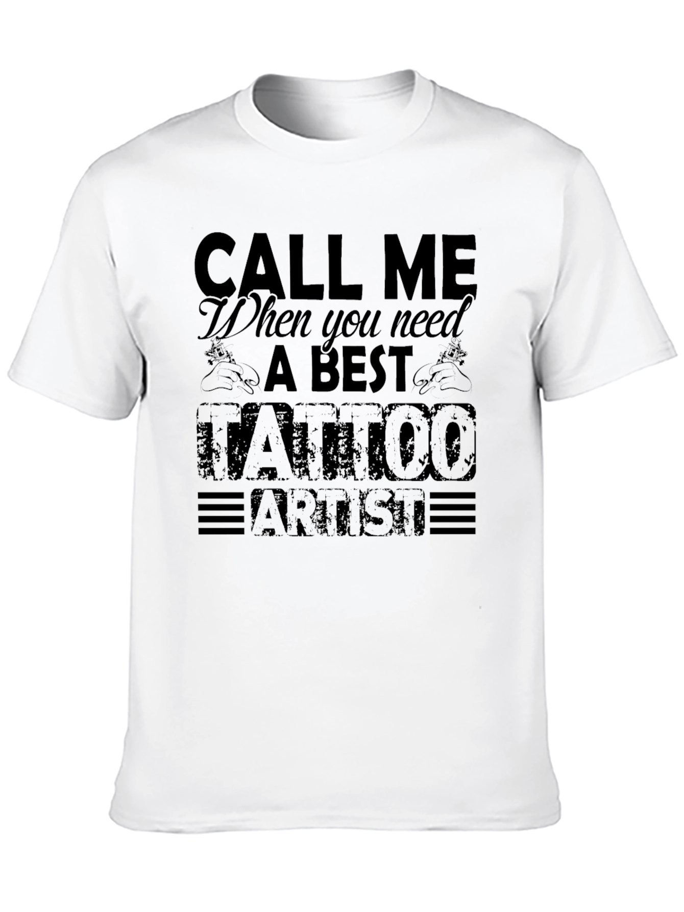 Call Me Tattoo Artist T-Shirt - Black