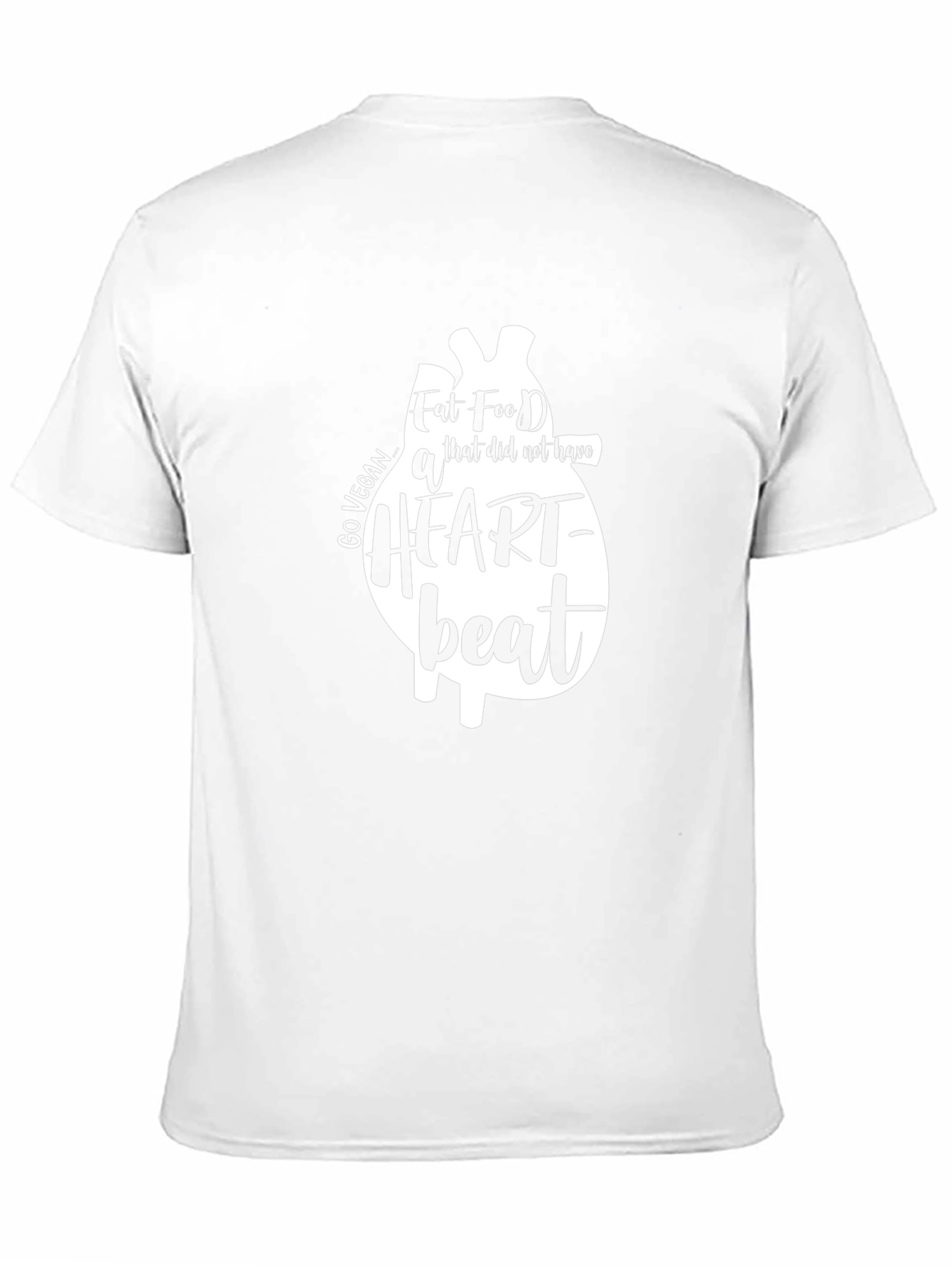 Vegan Heartbeat T-Shirt - Black Cotton Tee