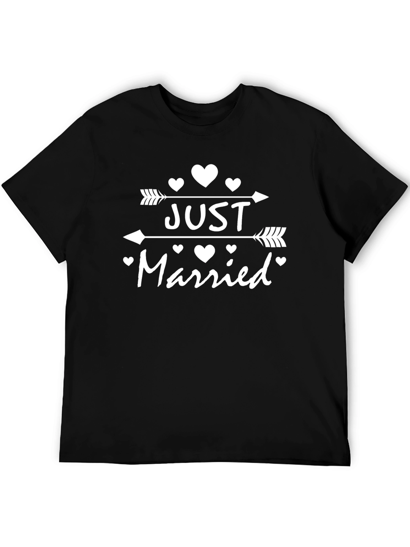 Just Married Graphic Tee - Black