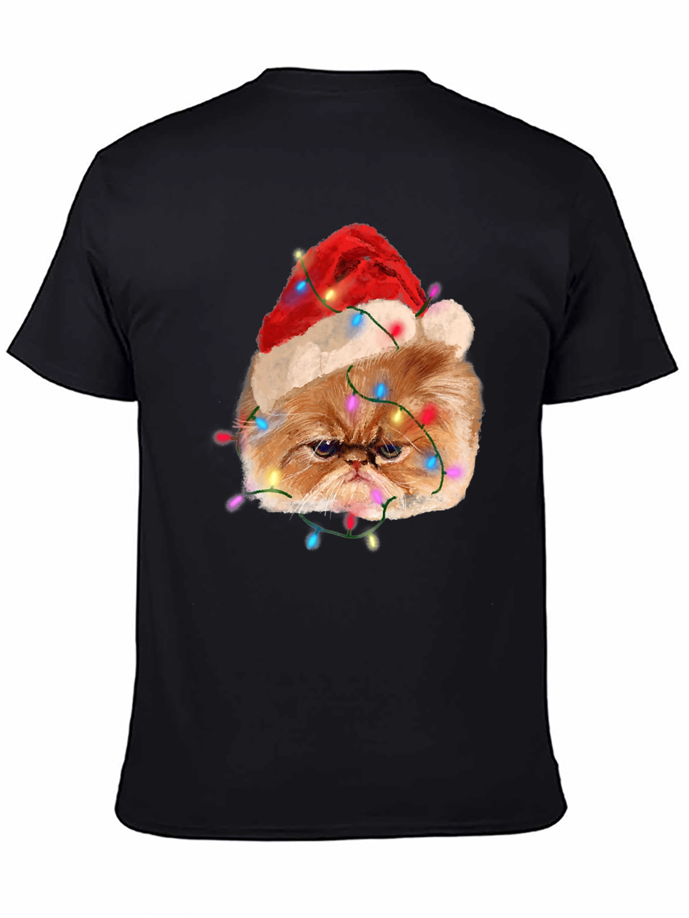 Festive Cat T-Shirt - Holiday Humor Apparel