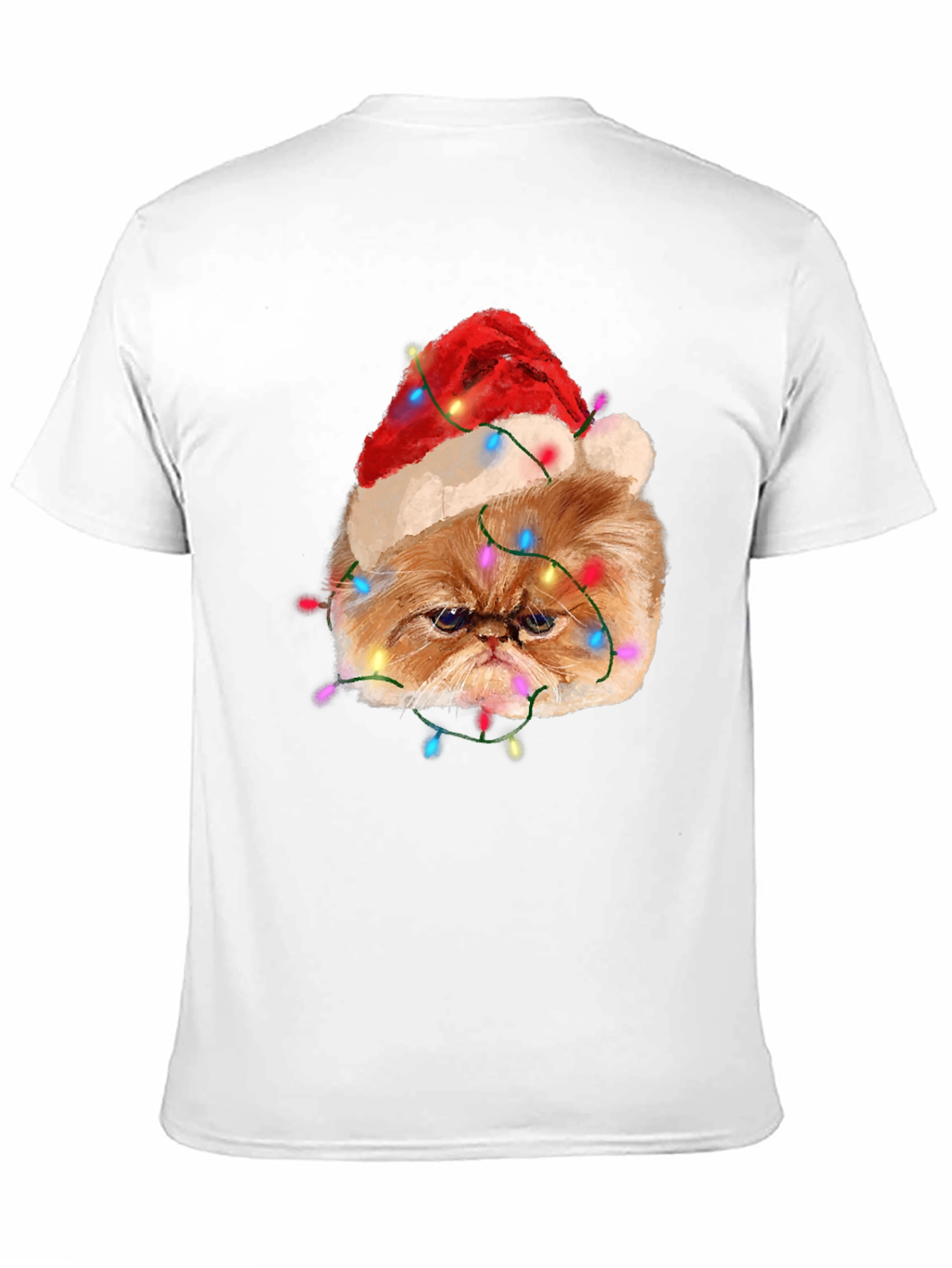 Festive Cat T-Shirt - Holiday Humor Apparel