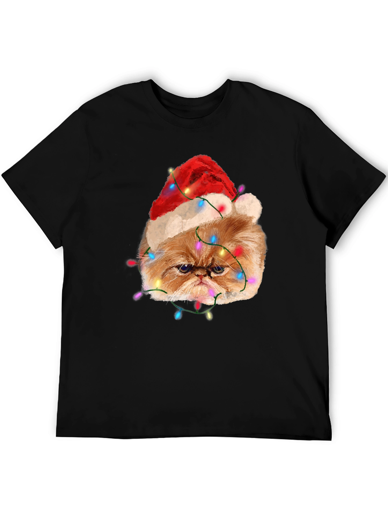 Festive Cat T-Shirt - Holiday Humor Apparel