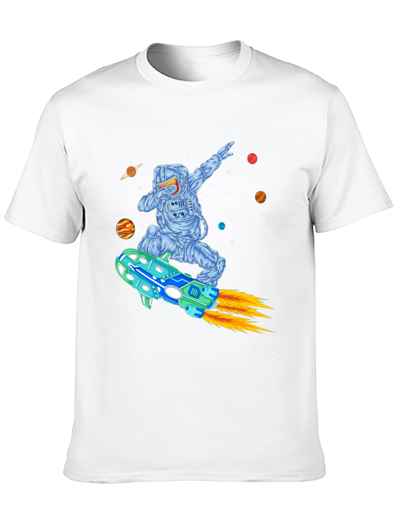 Astronaut Dabbing on Rocket T-Shirt - Space Adventure
