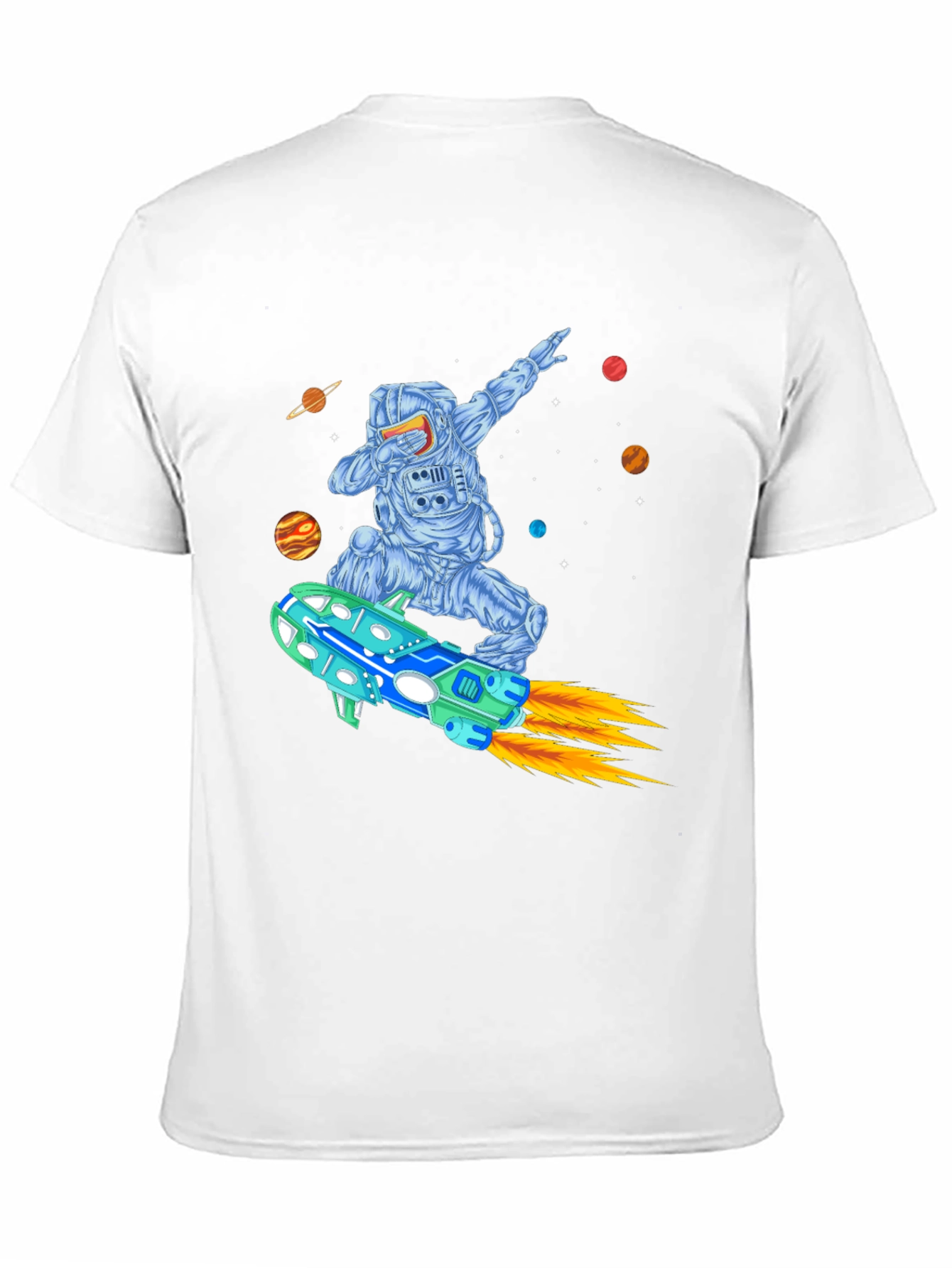 Astronaut Dabbing on Rocket T-Shirt - Space Adventure