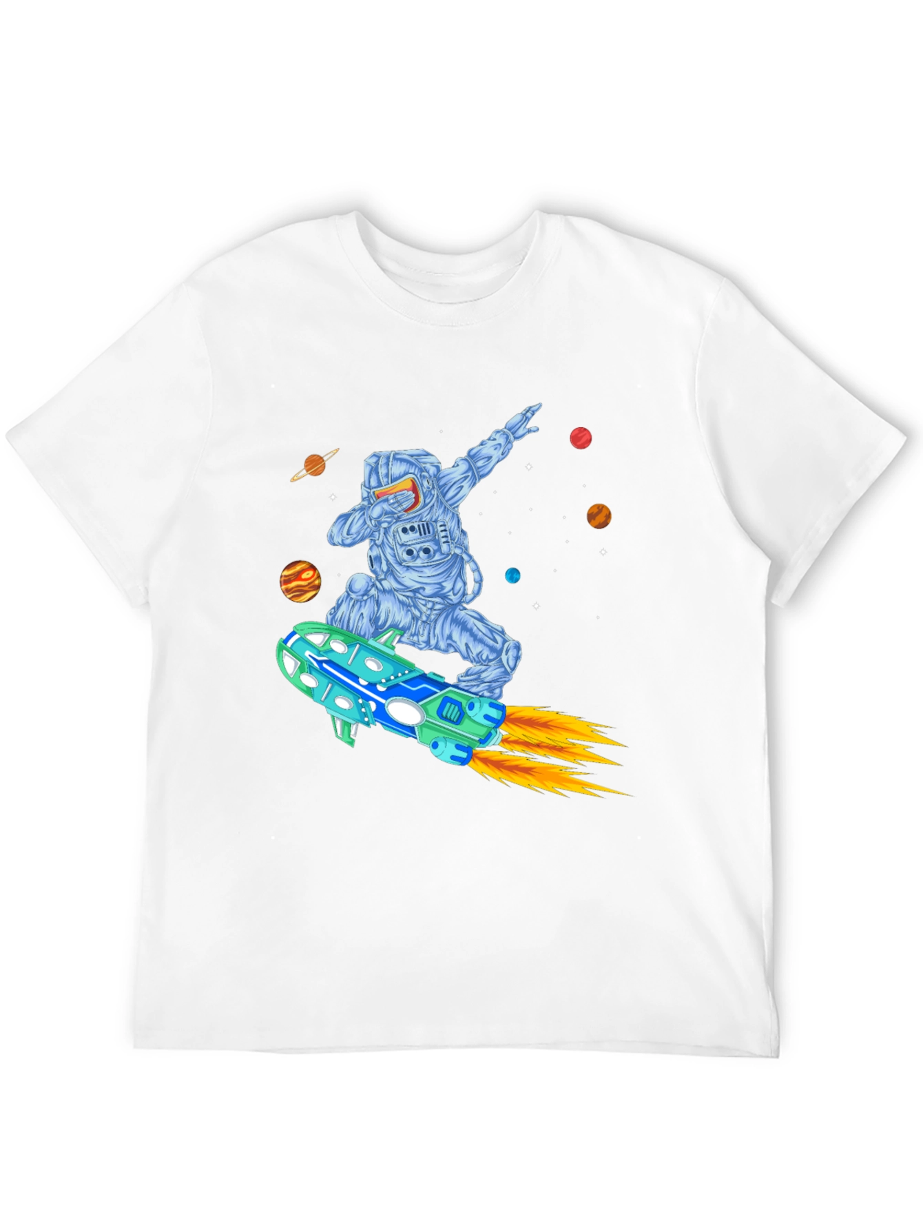 Astronaut Dabbing on Rocket T-Shirt - Space Adventure