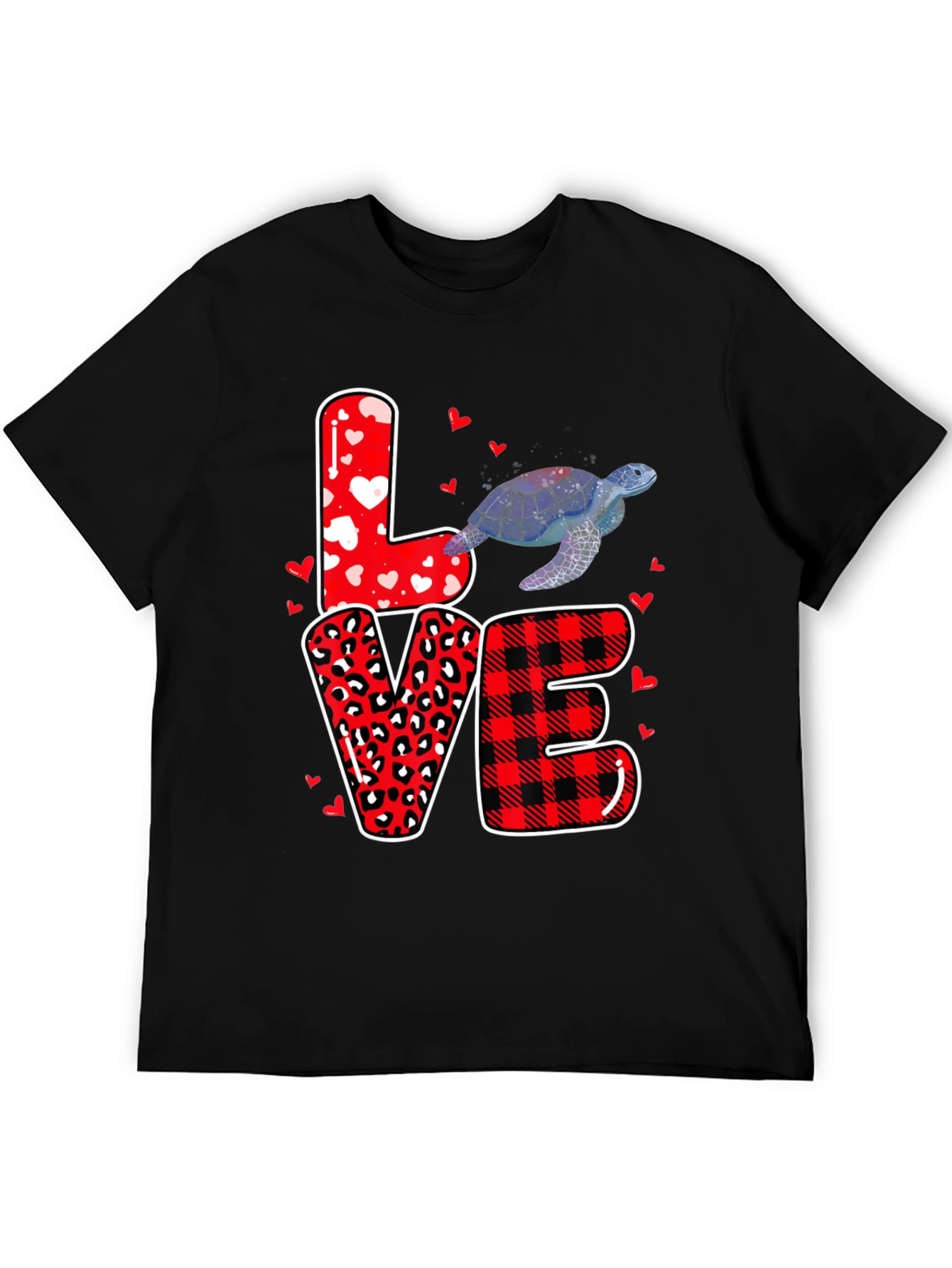 LOVE Turtle Graphic Tee Shirt