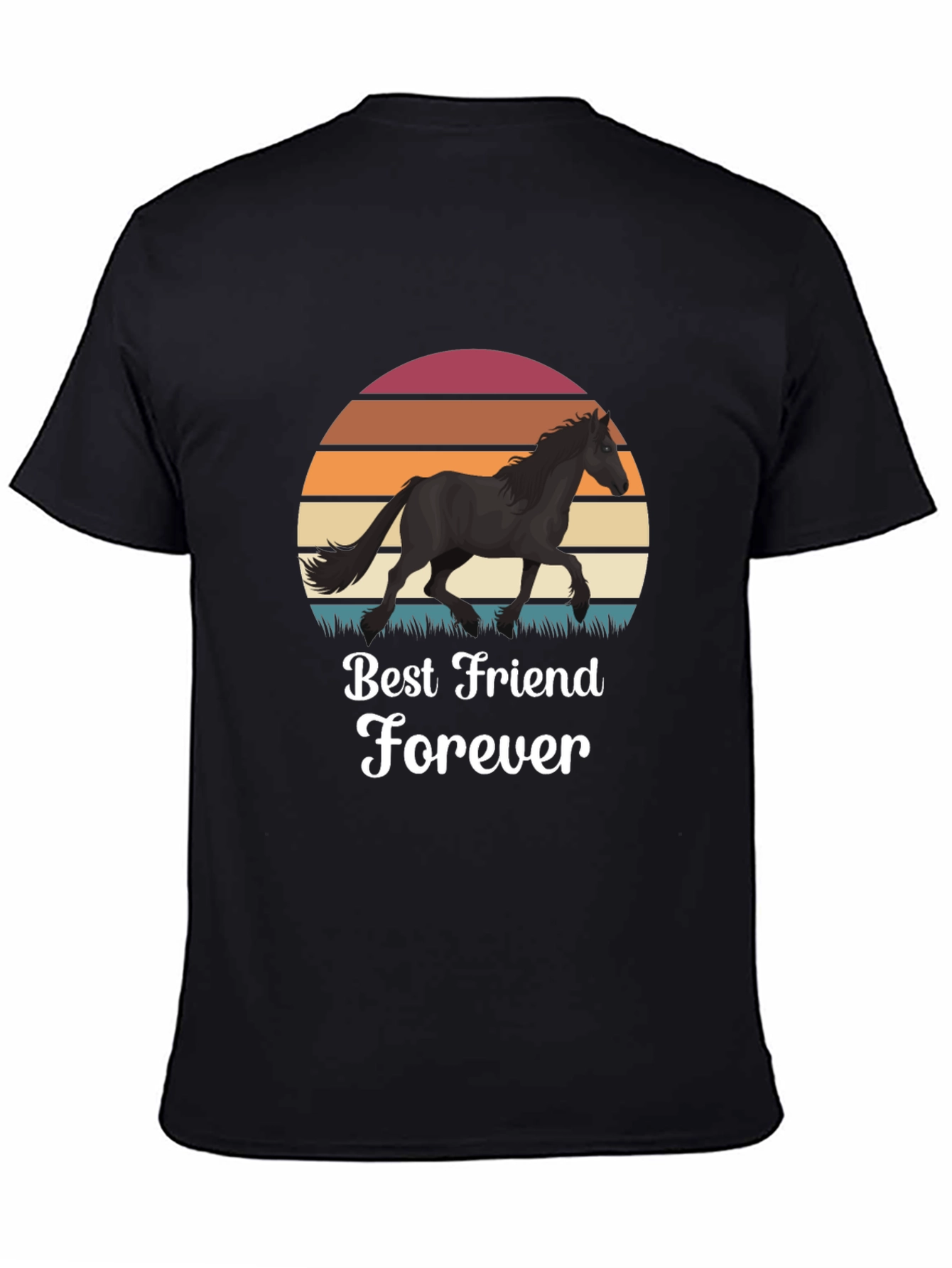 Best Friend Forever Black Horse Graphic Tee
