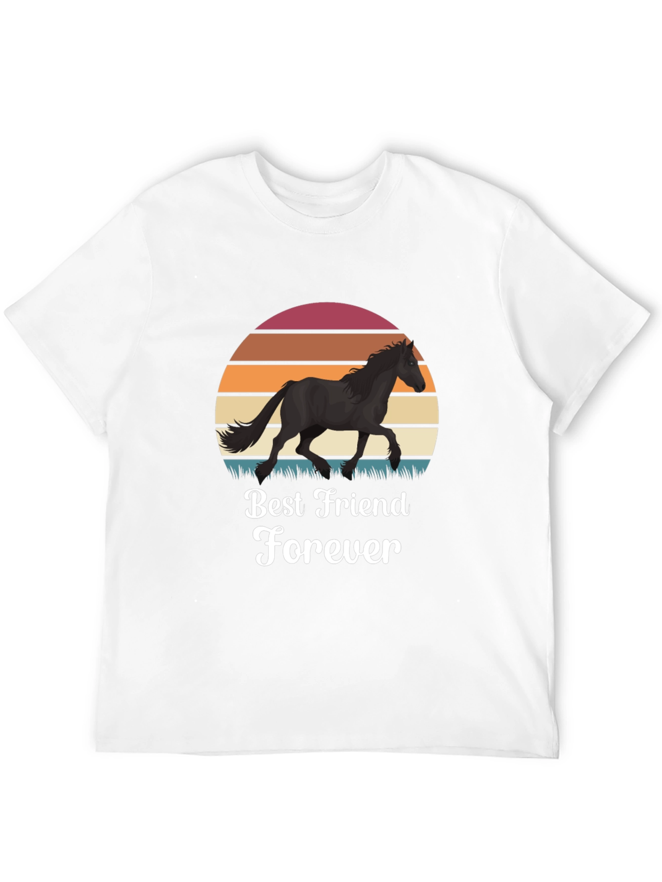 Best Friend Forever Black Horse Graphic Tee