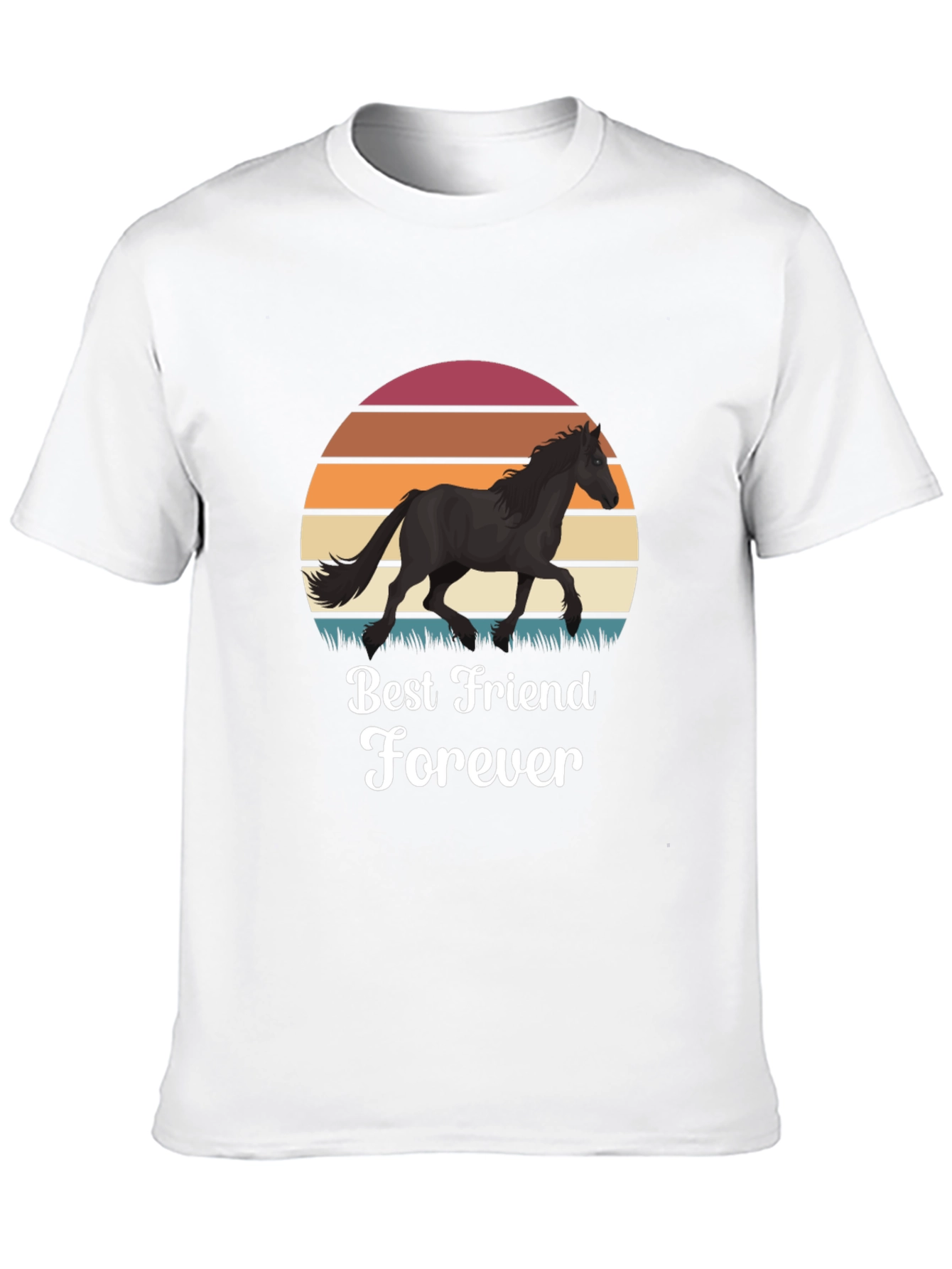 Best Friend Forever Black Horse Graphic Tee