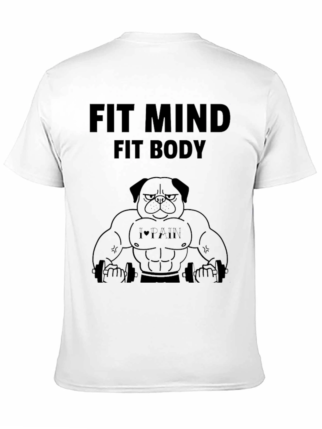 Fit Mind Fit Body Weightlifting Dog T-Shirt