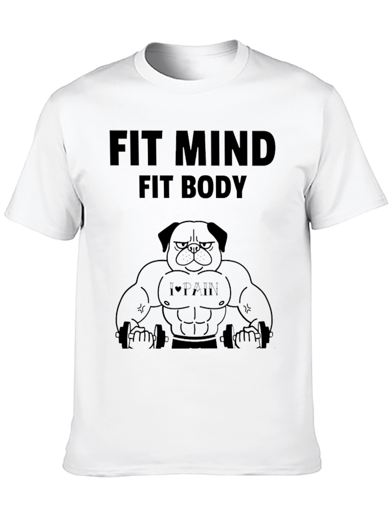 Fit Mind Fit Body Weightlifting Dog T-Shirt
