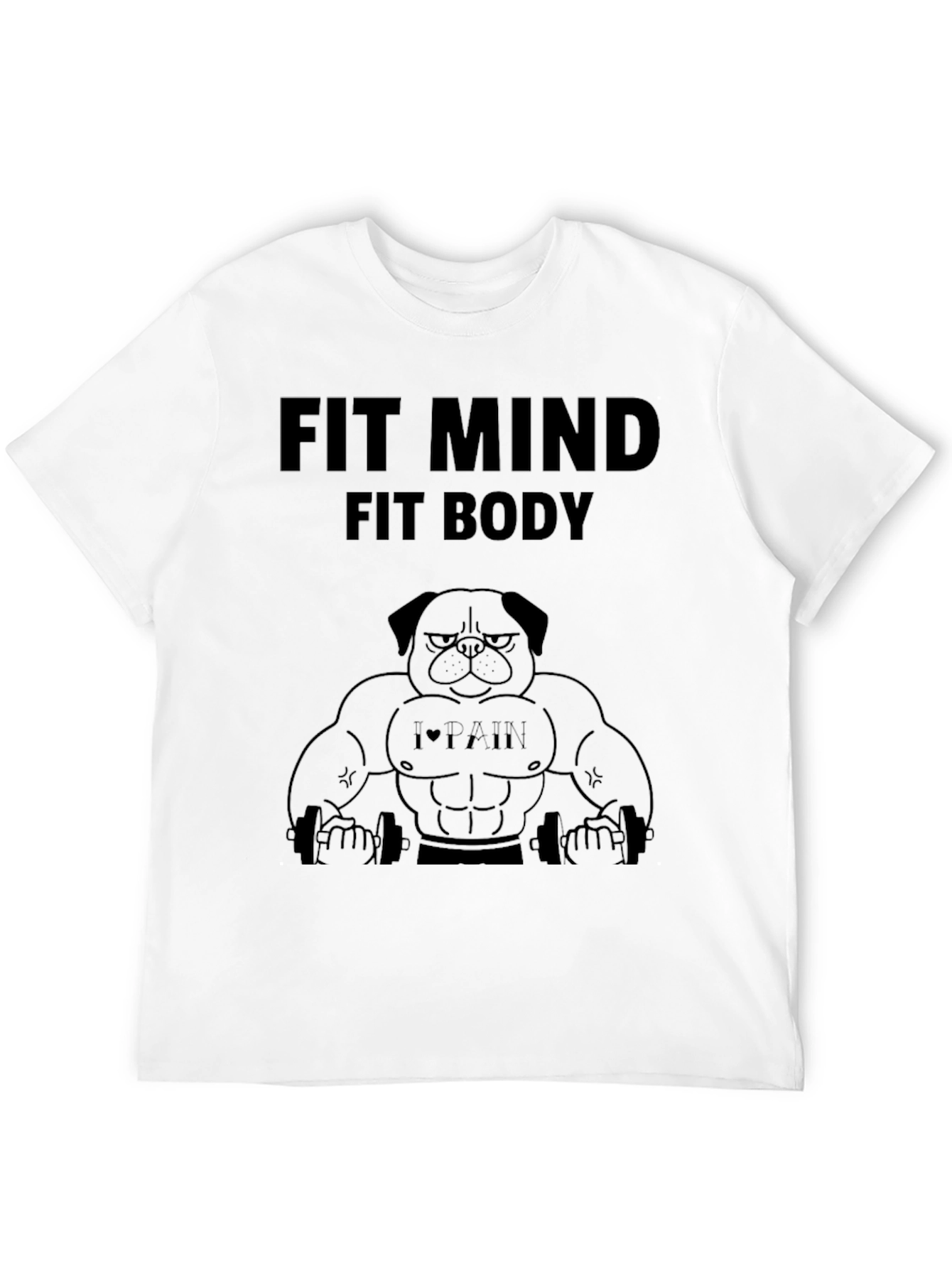 Fit Mind Fit Body Weightlifting Dog T-Shirt