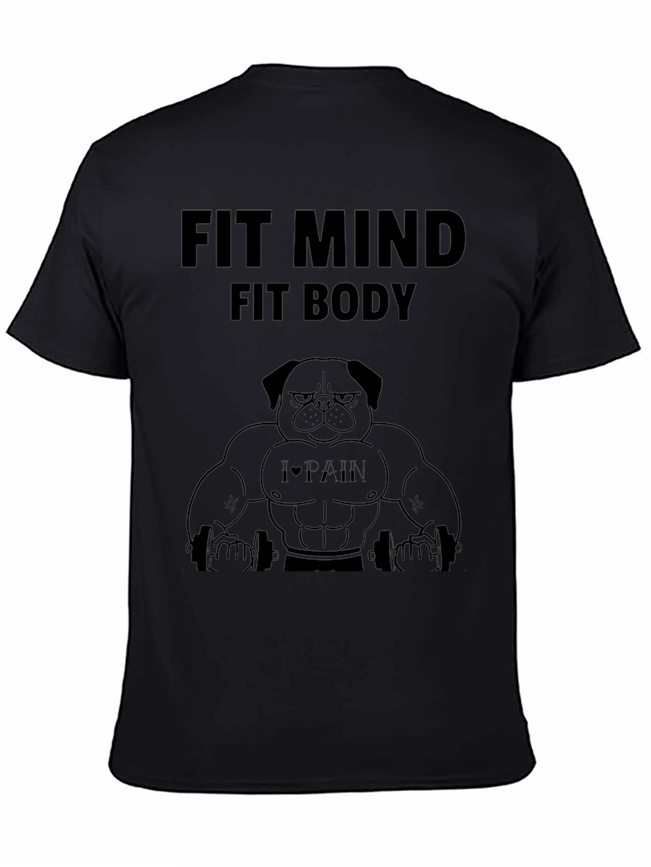 Fit Mind Fit Body Weightlifting Dog T-Shirt