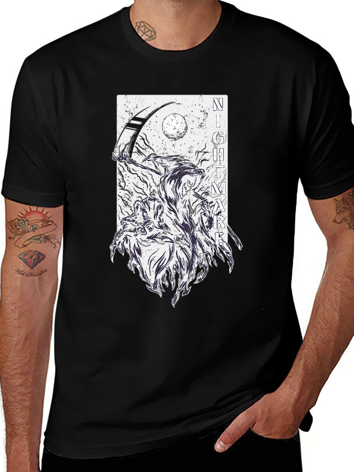 Nightmare Reaper Graphic Tee - Dark Humor