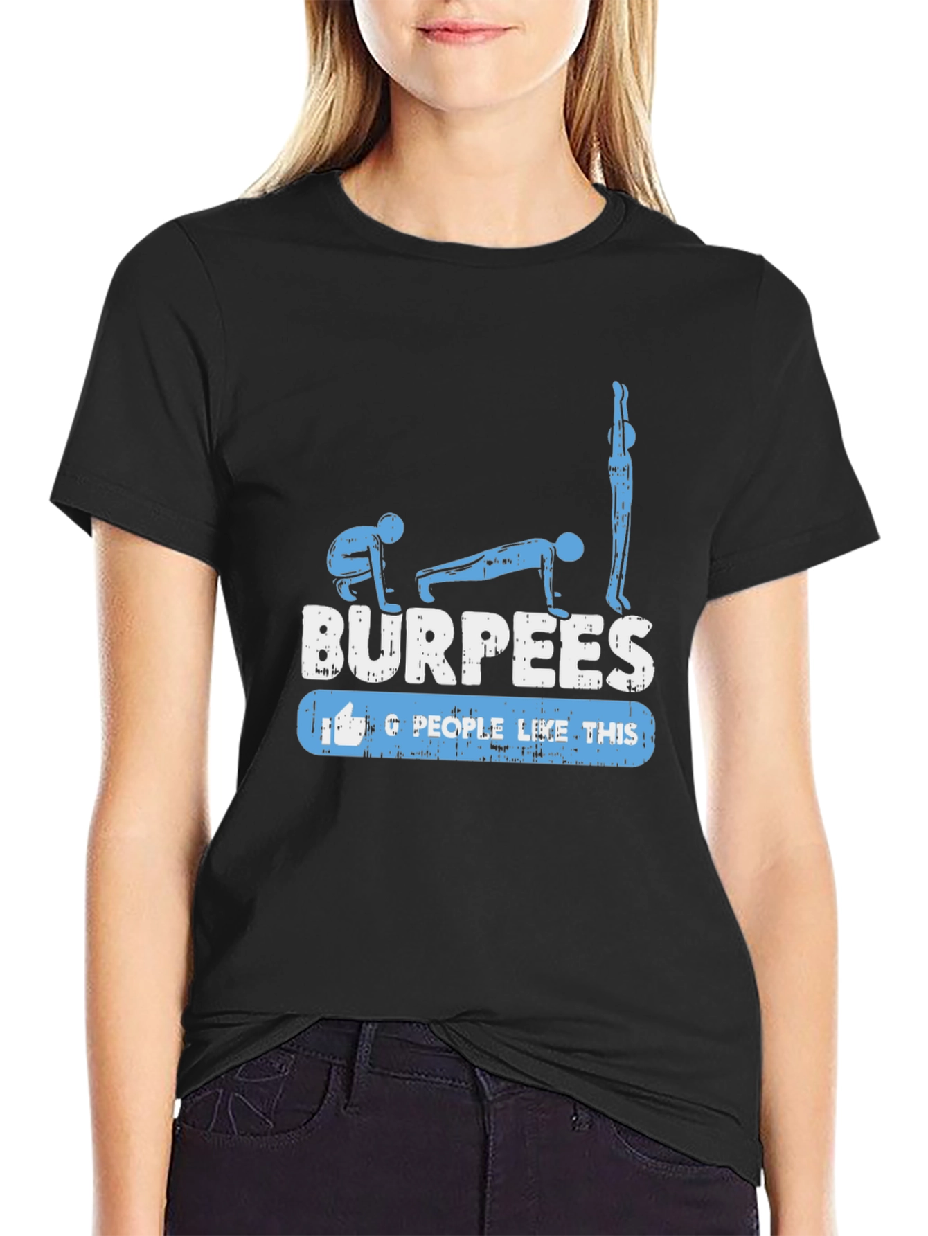 Burpees Fitness Graphic T-Shirt - Black