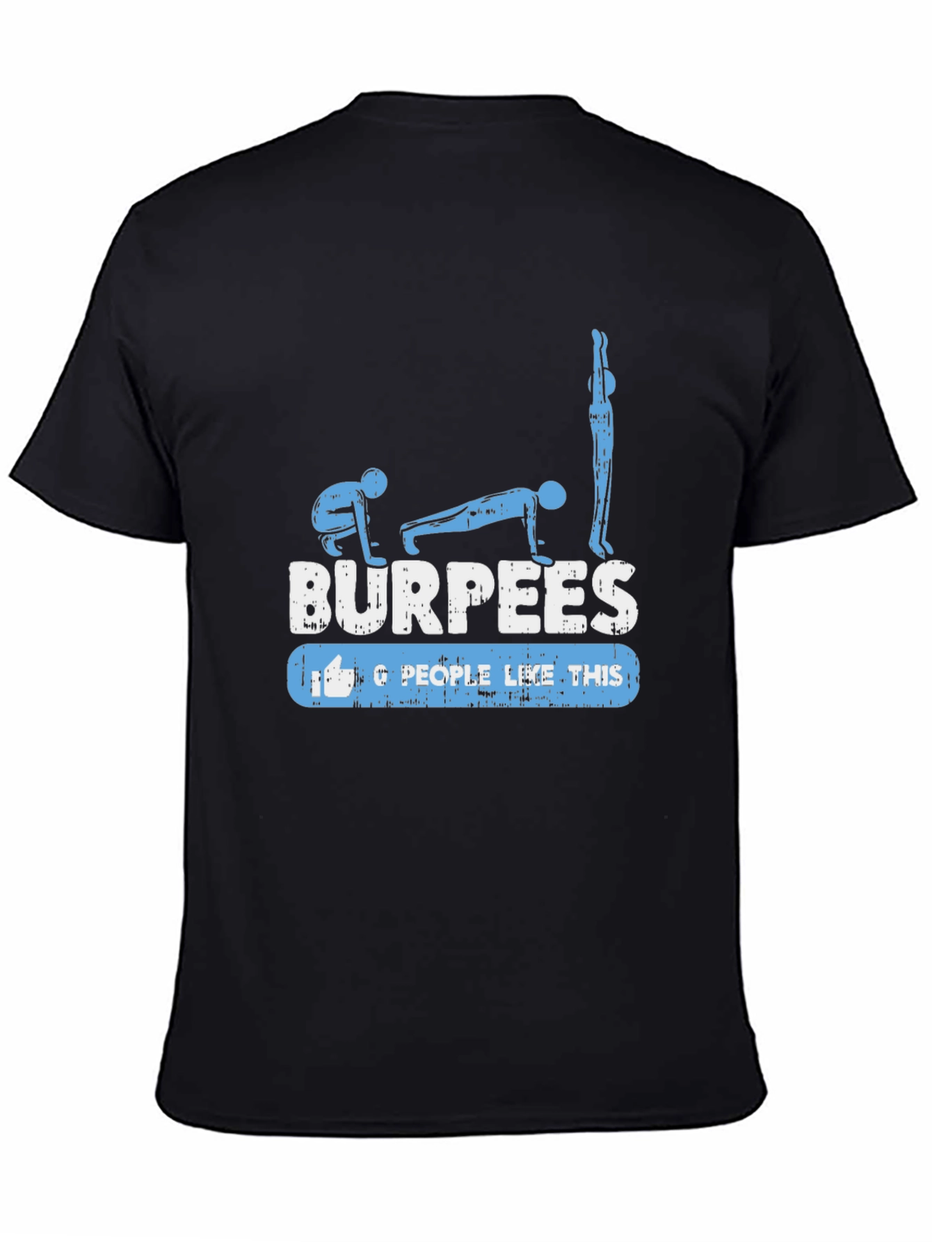 Burpees Fitness Graphic T-Shirt - Black