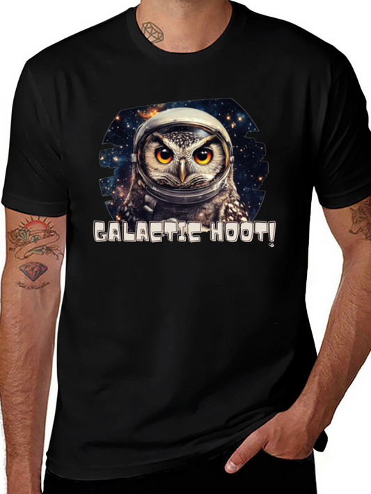 Galactic Hoot Owl T-Shirt - Space Adventure Tee