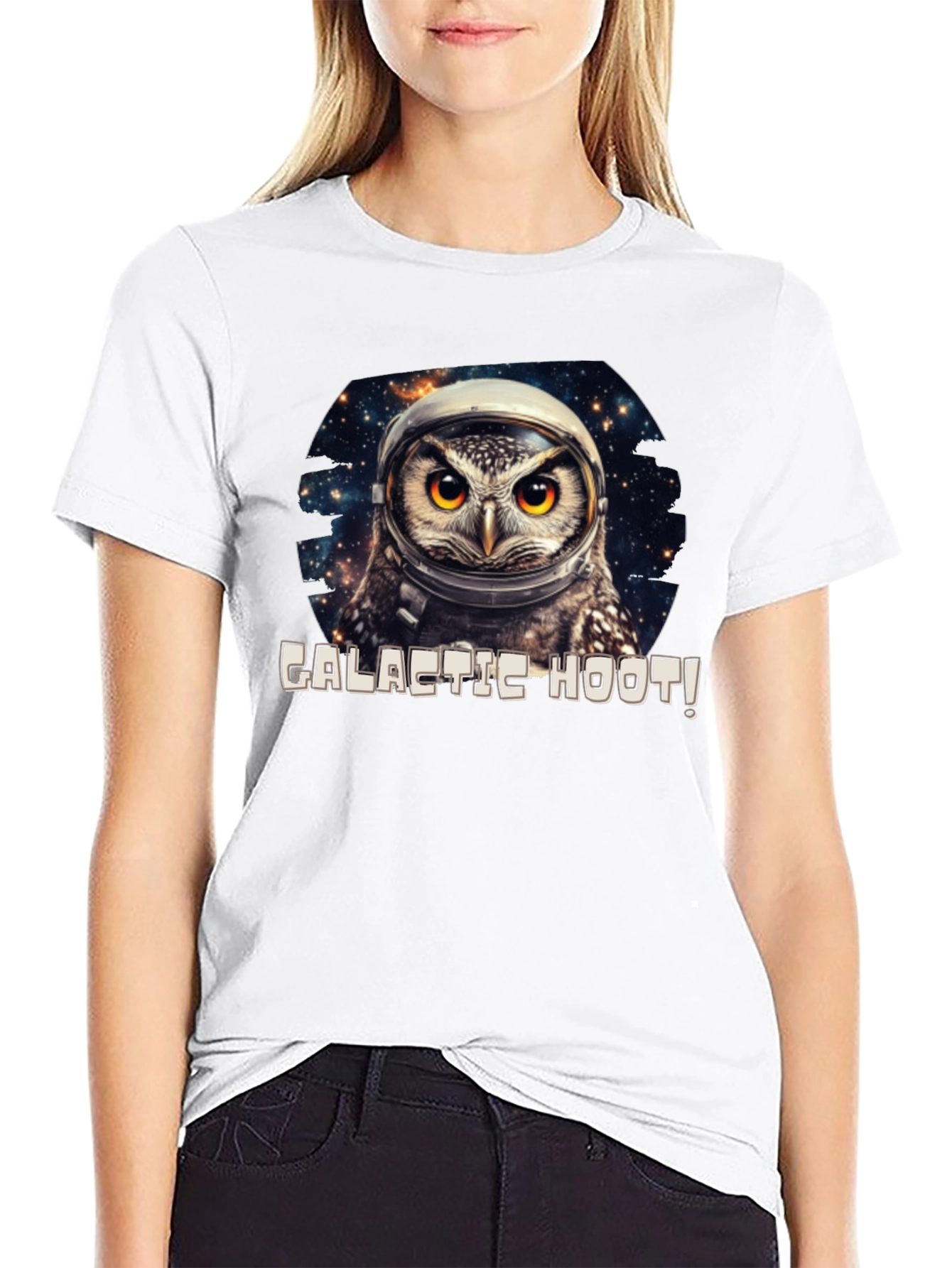 Galactic Hoot Owl T-Shirt - Space Adventure Tee