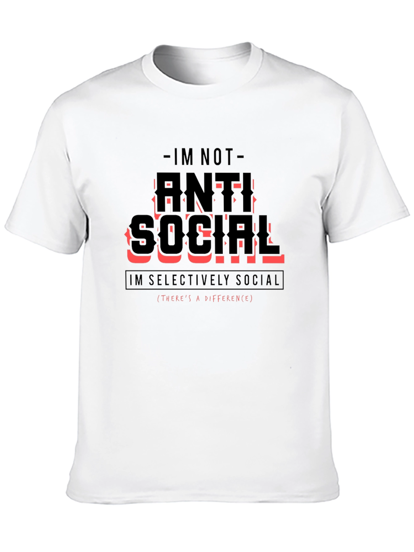 Anti Social Selectively Social Graphic T-Shirt