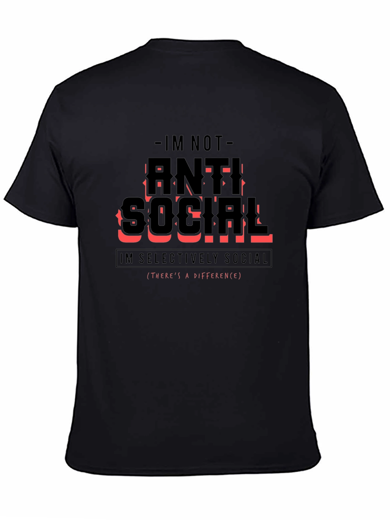 Anti Social Selectively Social Graphic T-Shirt