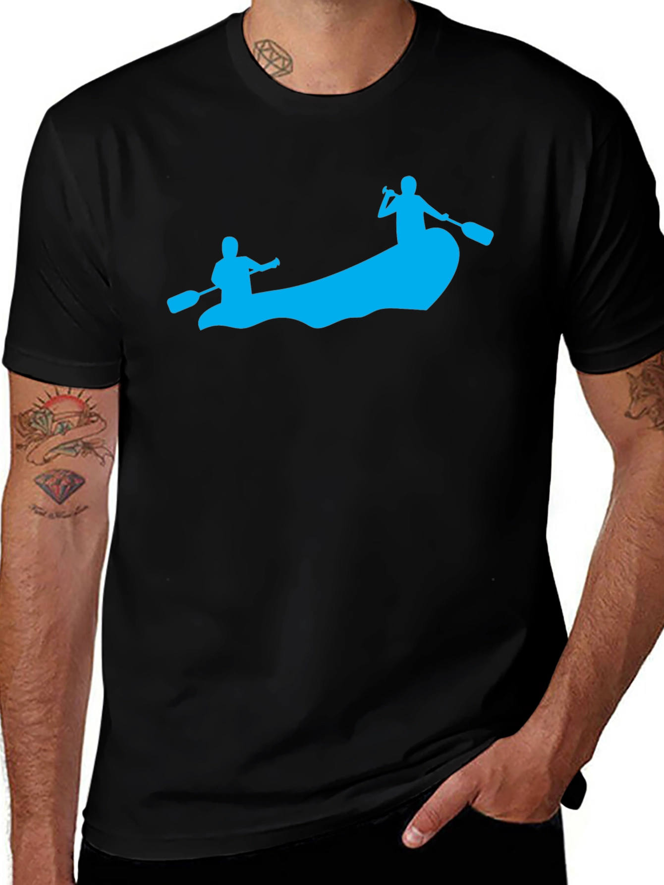 Rafting Adventure Black T-Shirt