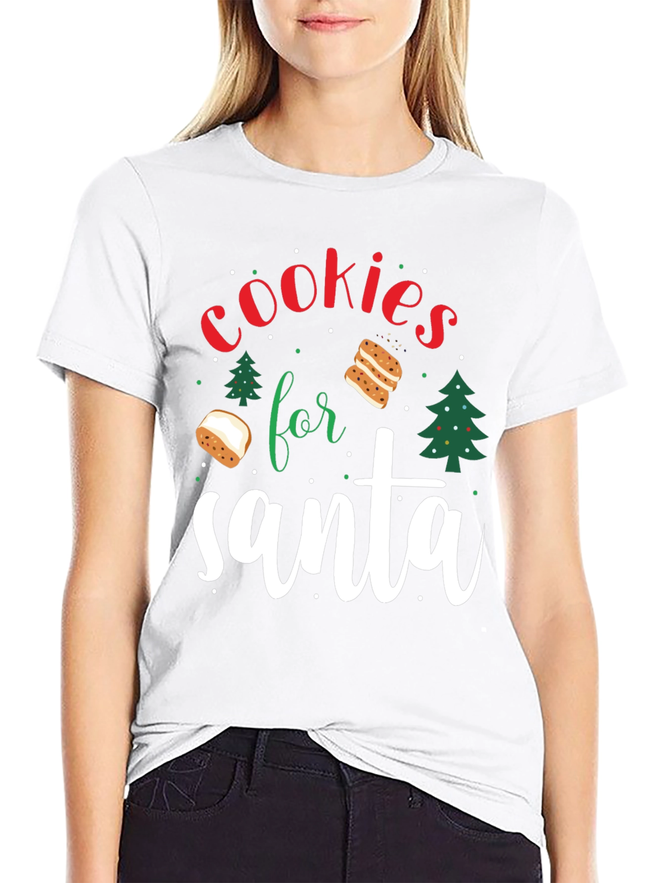 Cookies For Santa Christmas Graphic Tee